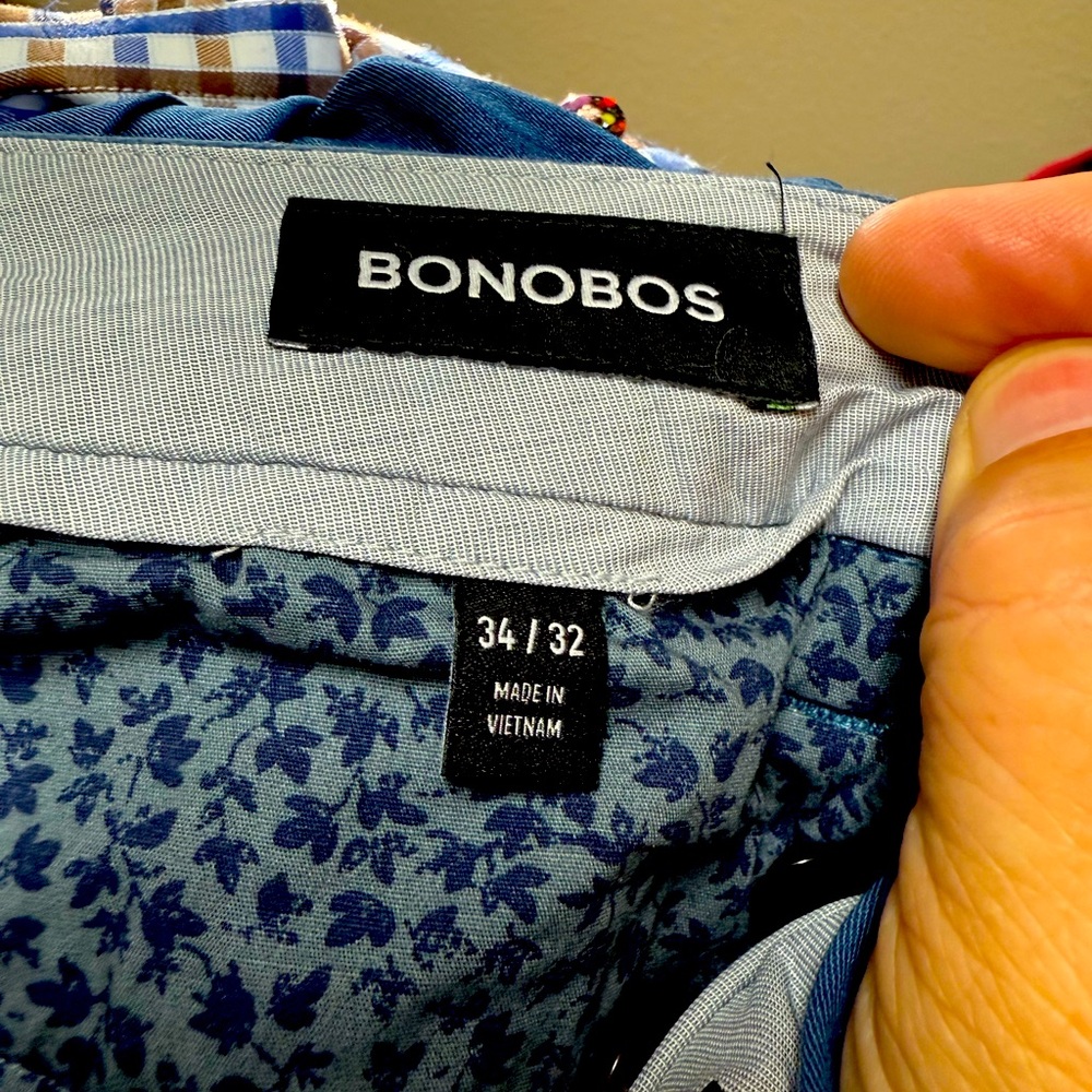 Bonobos Navy Floral Pants